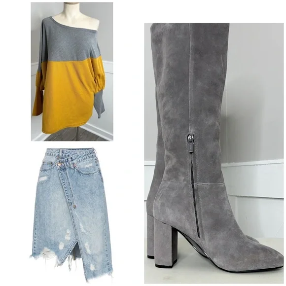 CALVIN KLEIN  LEATHER BOOTS - Picture 3 of 6